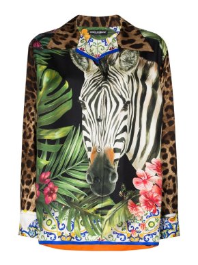 Dolce & Gabbana oversized tropical print shirt