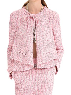 Chanel pink fantasy tweed Airline Collection Suit
