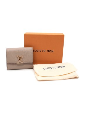 Louis Vuitton Greige Capucines Compact Wallet