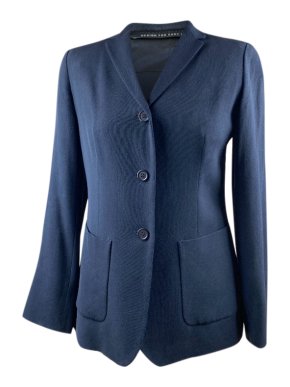 MaxMara navy blue wool blend blazer