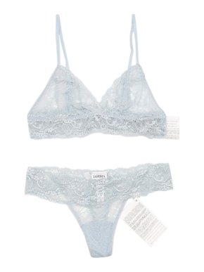 La Perla Light Blue Lace Lingerie Set