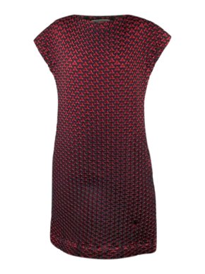 Pleats Please Issey Miyake Red & Black Dress