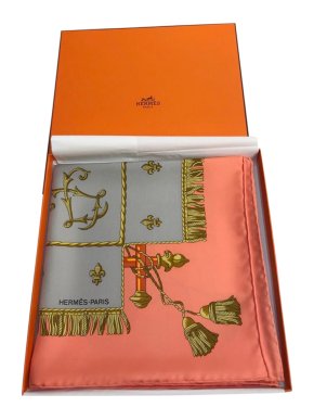 Hermes la galere la reale silk scarf 90