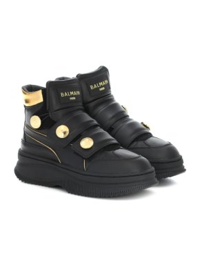 Balmain x Puma Deva Straps Hi Top Black Trainers