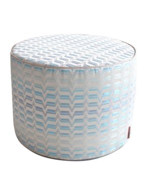 Missoni Home Pastel Zig-Zag Knit Pouf