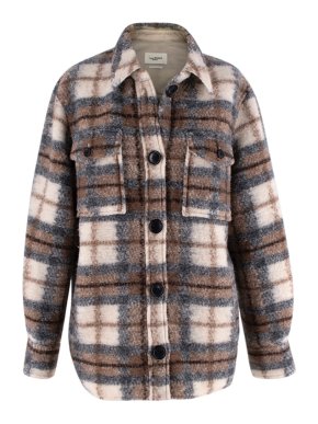 Isabel Marant Etoile Gastoni Checked Wool Blend Jacket