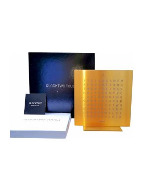 Biegert & Funk Qlocktwo Gold Tone Clock