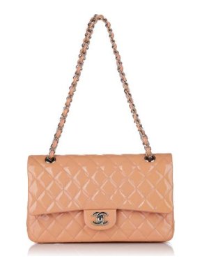 Chanel Light Peach CC Timeless Classic Medium Double Flap Bag
