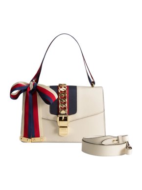 Gucci Small Ivory Sylvie Shoulder Bag