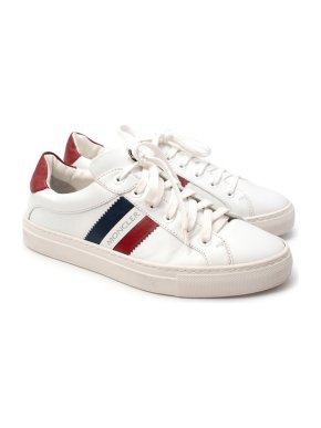 Moncler Ariel White Leather Low Top Trainers