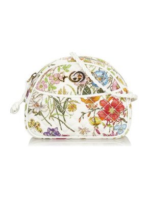 Gucci Mini Flora Trapuntata Canvas Crossbody Bag