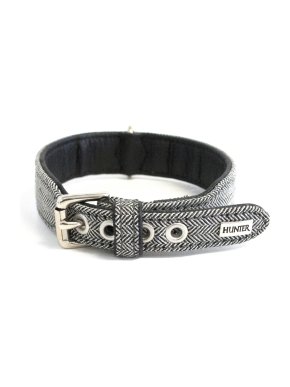 Hunter black and white chevron dog collar