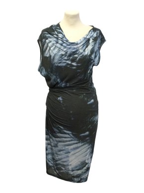 Helmut Lang blue patterned dress