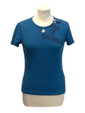 John Galliano turquoise logo t-shirt