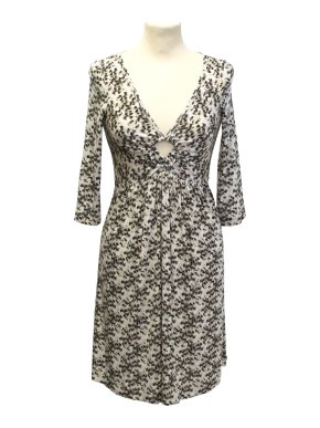 Roberto Cavalli cream patterned dress