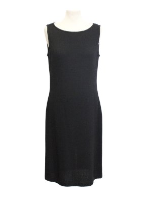 St. John Caviar black classic knitted dress