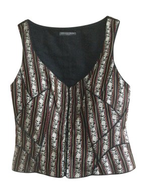 Alexander McQueen Vintage Skull Stripe Corset Top