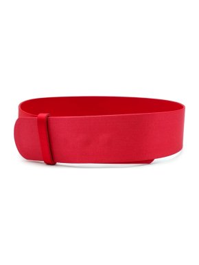 Alexander McQueen Red Satin Wide Belt XS