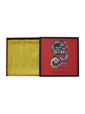 Gucci Yellow & Silk Blend Scarf