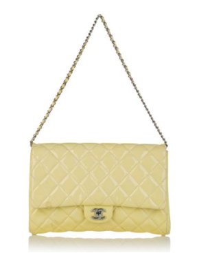 Chanel Vintage Yellow Patent Flap Bag