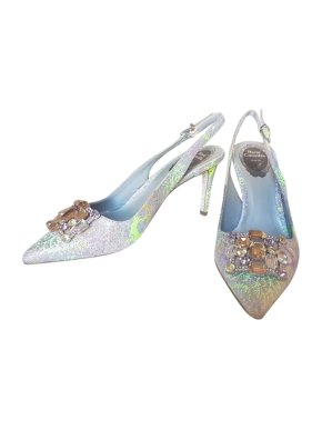 Rene Caovilla Embellished Damask Slingbacks