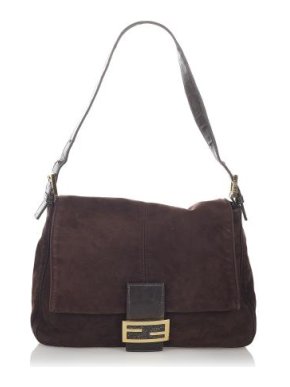 Fendi Vintage Brown Suede Mamma Forever Bag