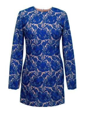 Stella McCartney Blue Guippure Lace Mini Dress