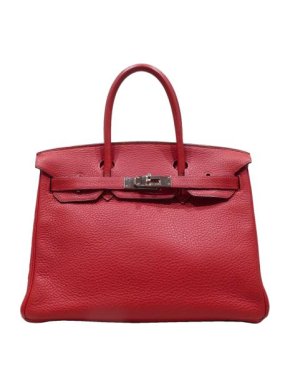 Hermes Red Taurillon Clemence Birkin 30 PHW