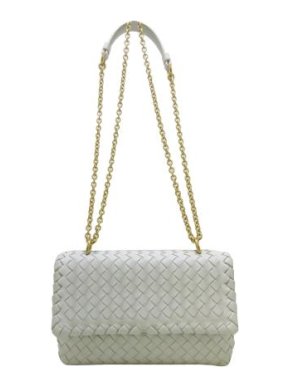 Bottega Veneta Ivory Intrecciato Baby Olimpia Leather Bag