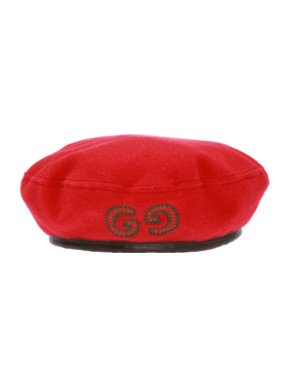 Gucci Red Embroidered GG Beret