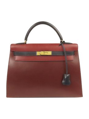 Hermes Box Calfskin Tricolor Kelly Sellier 32 GHW