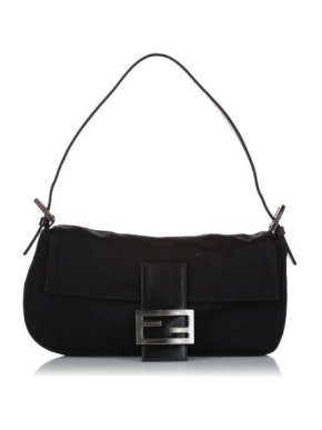 Fendi Black Mamma Baguette Bag