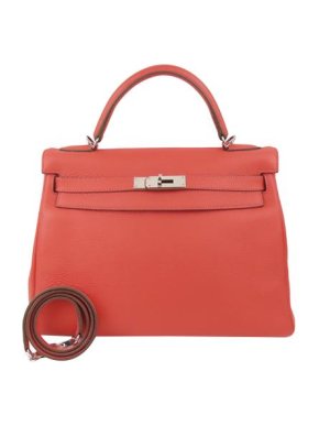 Hermes Pink Taurillon Clemence Kelly 32 PHW