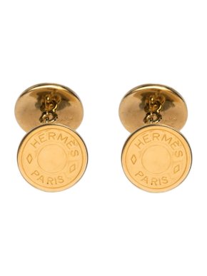 Hermes Selle Bijouterie Fantaisie Cufflinks