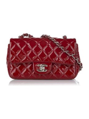 Chanel Red Patent Classic Mini Flap Bag