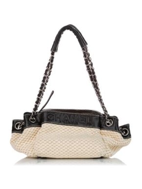 Chanel Lax Accordion Wool Shoulder Bag
