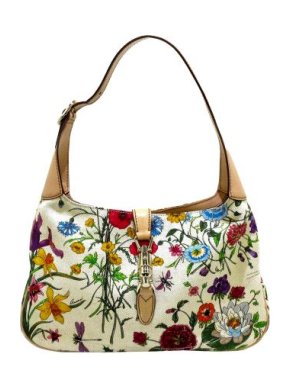 Gucci Jackie Flora Print Canvas Bag