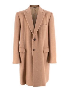 Hermes Vintage Camel Single Breasted Coat
