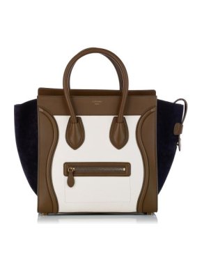 Celine Mini Luggage Tricolor Leather Tote Bag