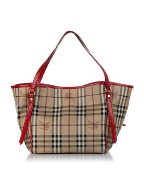 Burberry Vintage Canterbury Haymarket Check Canvas Shopper Bag