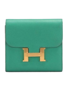 Hermes Emerald Green Epsom Leather Constance Wallet