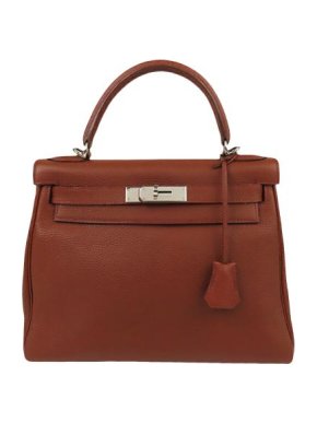Hermes Kelly 28 Burgundy Taurillon Clemence Leather PHW