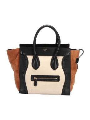 Celine Micro Luggage Tricolor Leather Tote Bag