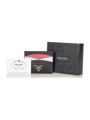 Prada Tricolour Saffiano Leather Card Holder