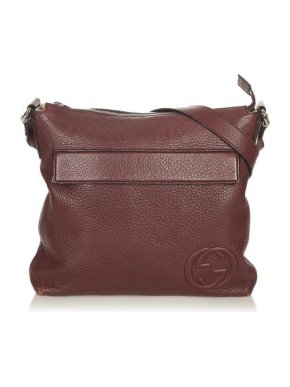 Gucci Burgundy Leather Soho Messenger Bag