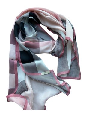 Burberry Pink Lightweight Check Scarf