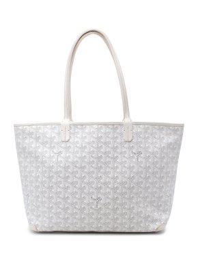 Goyard Saint Louis White Coated Canvas Tote Bag