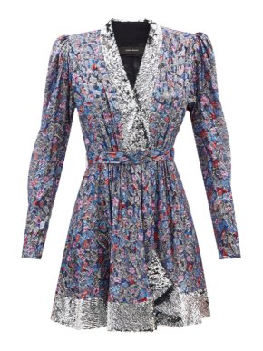 Isabel Marant Merenea Purple Mini Dress