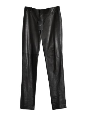 Saint Laurent Black Leather Trousers