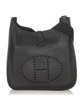 Hermes Black Togo Leather Evelyne I GM